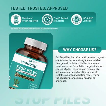 Vedabay vs other Stop Piles Tablets comparison