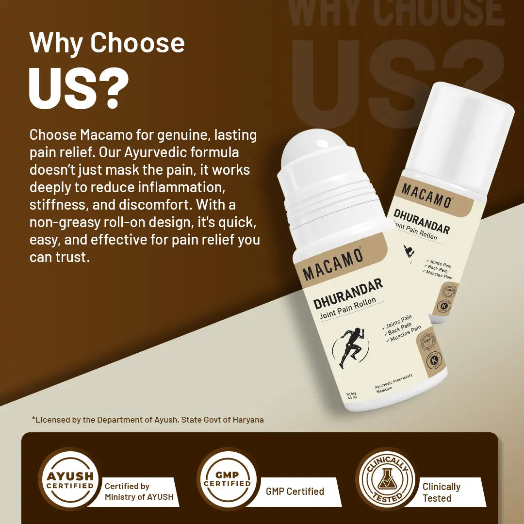 Why Choose Macamo Dhurandar Joint Pain Rollon