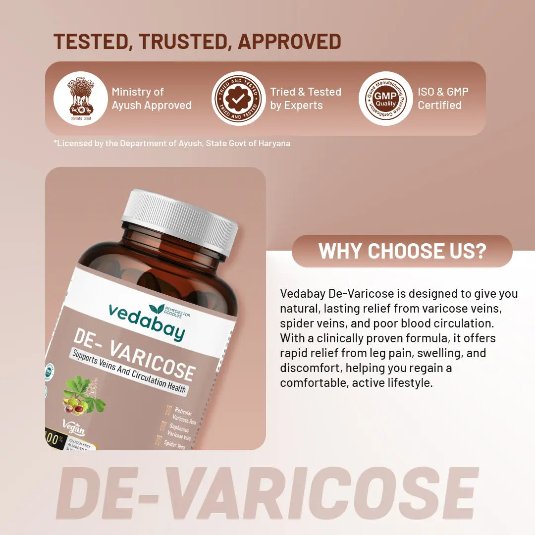 Why choose Vedabay De-Varicose Tablets