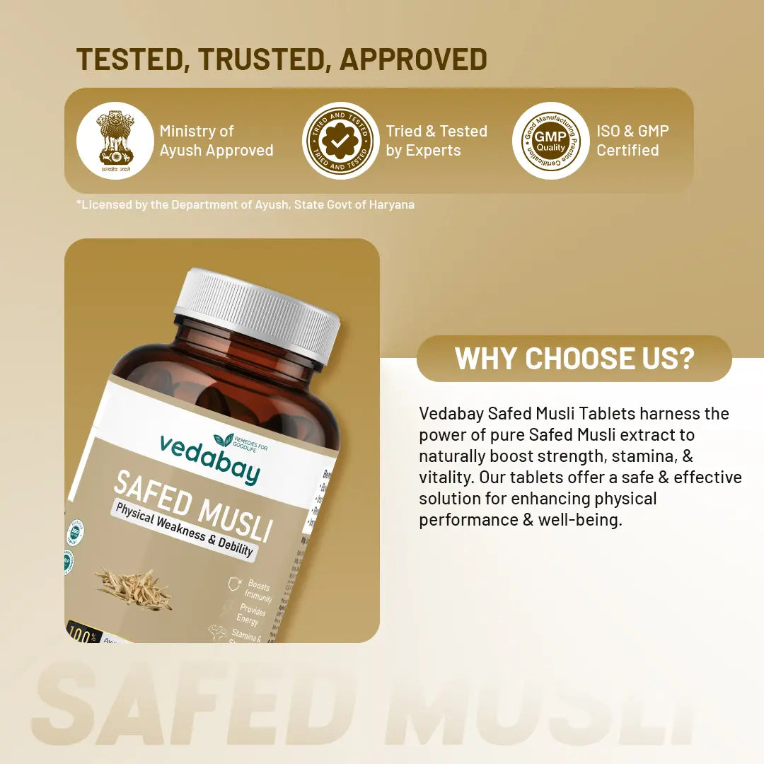 Why choose Vedabay Safed Musli Tablets