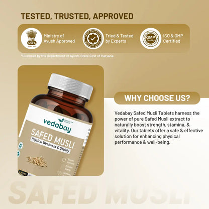 Why choose Vedabay Safed Musli Tablets