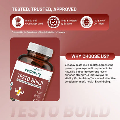 Why choose Vedabay Testo Build tablets
